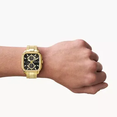 Fossil Inscription Gunmetal Dial Men's Watch